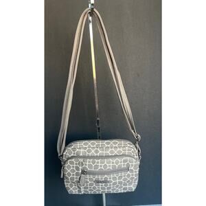 Multi Sac Summerville Geo Print Grey Multi Compartment Crossbody Bag Purse
